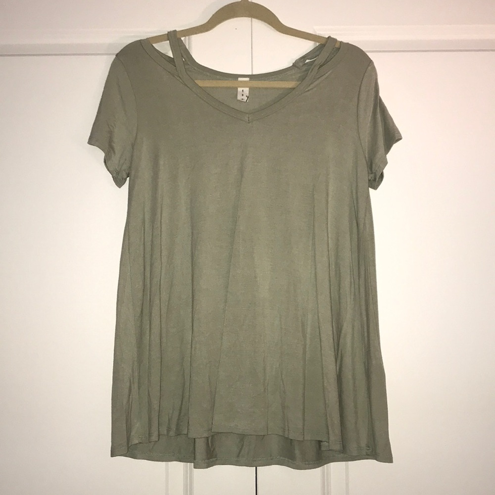 Sage green top